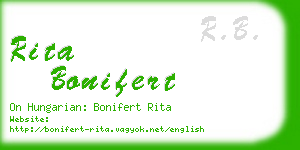 rita bonifert business card
